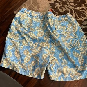 Tommy Bahamas Relax Swim Trunks Shorts Mens XLarge Geo Pockets Mesh Lined Blue.